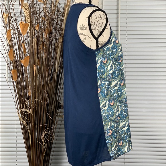 Modbe Paisley High/Low Top - Picture 2 of 4